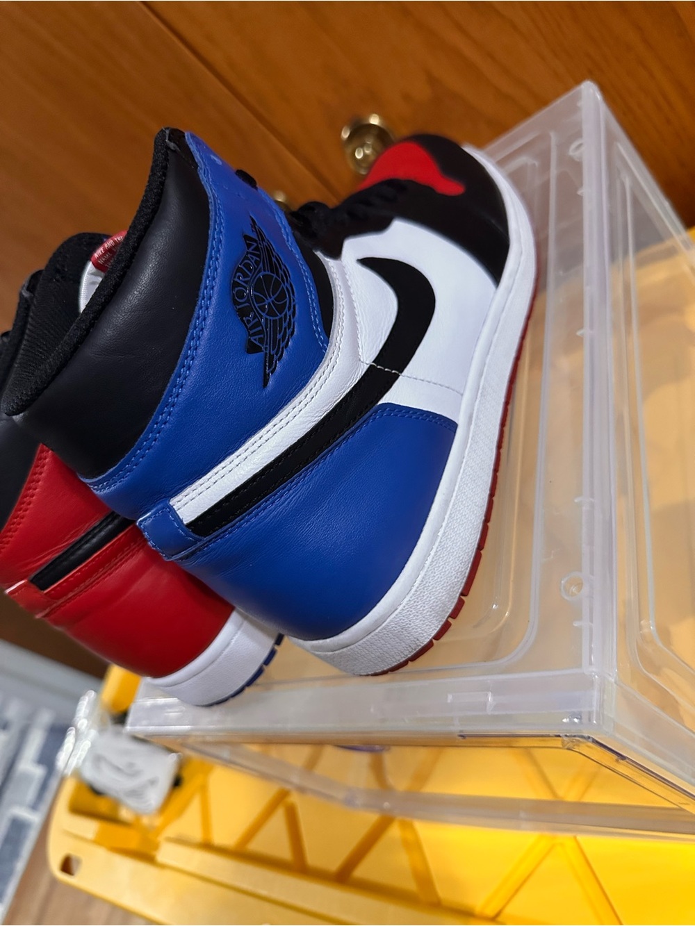 Jordan Air Jordan 1 Retro High OG Top 3 2016 Black/Red/Blue ($400 in market) - Picture 8 of 14